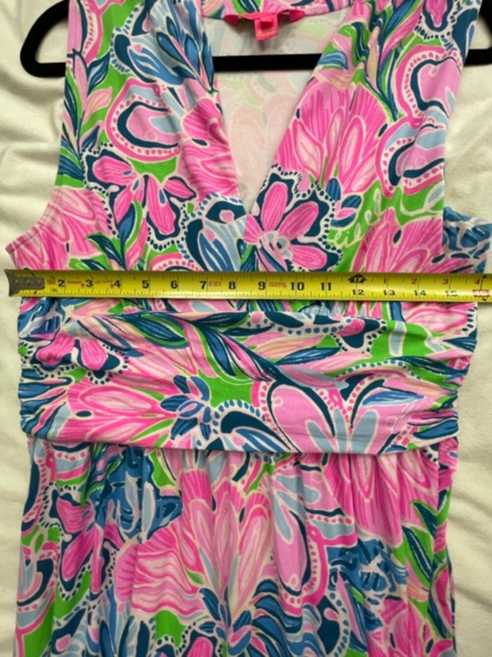 Lilly Pulitzer Women's Sleeveless Pearce Floral Tiered V-Neck Maxi Dress, Size L - Picture 6 of 6